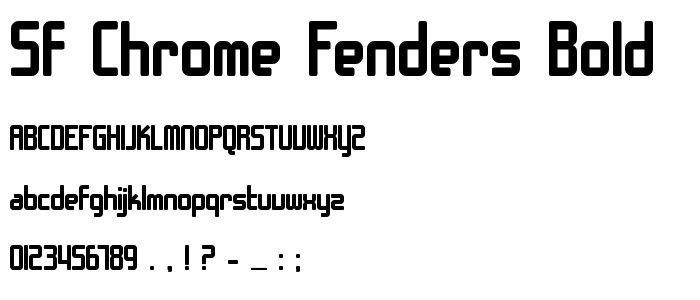 SF Chrome Fenders Bold font